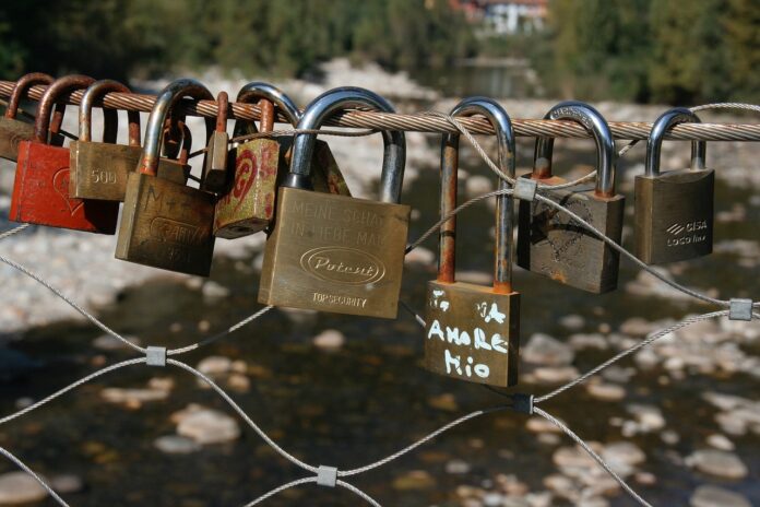 des mots d'amour en italien sur un cadena