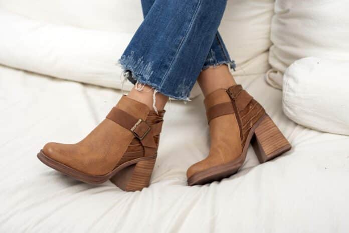 bottines femme marron
