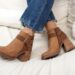 bottines femme marron